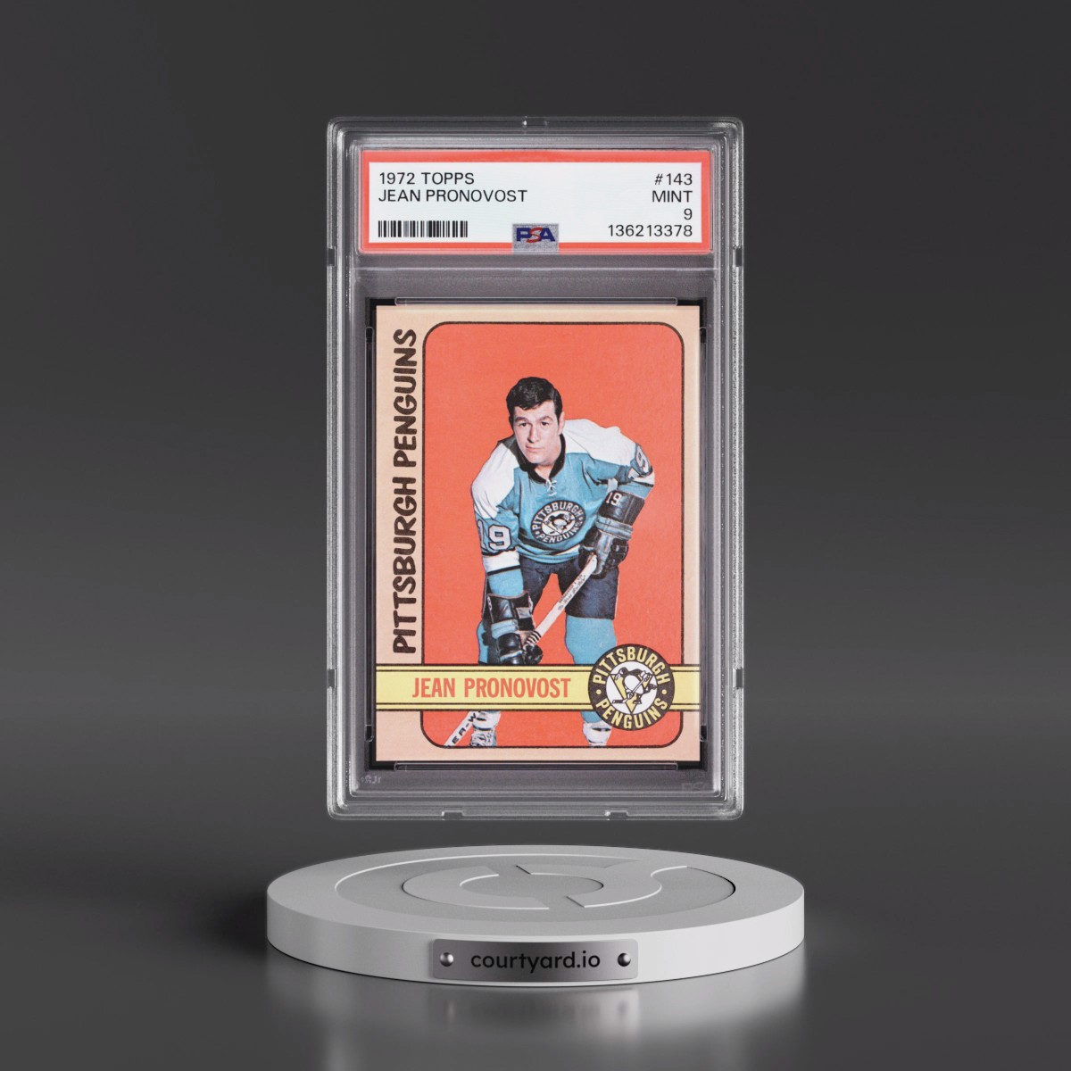 1972 Topps #143 Jean Pronovost (PSA 9 MINT)