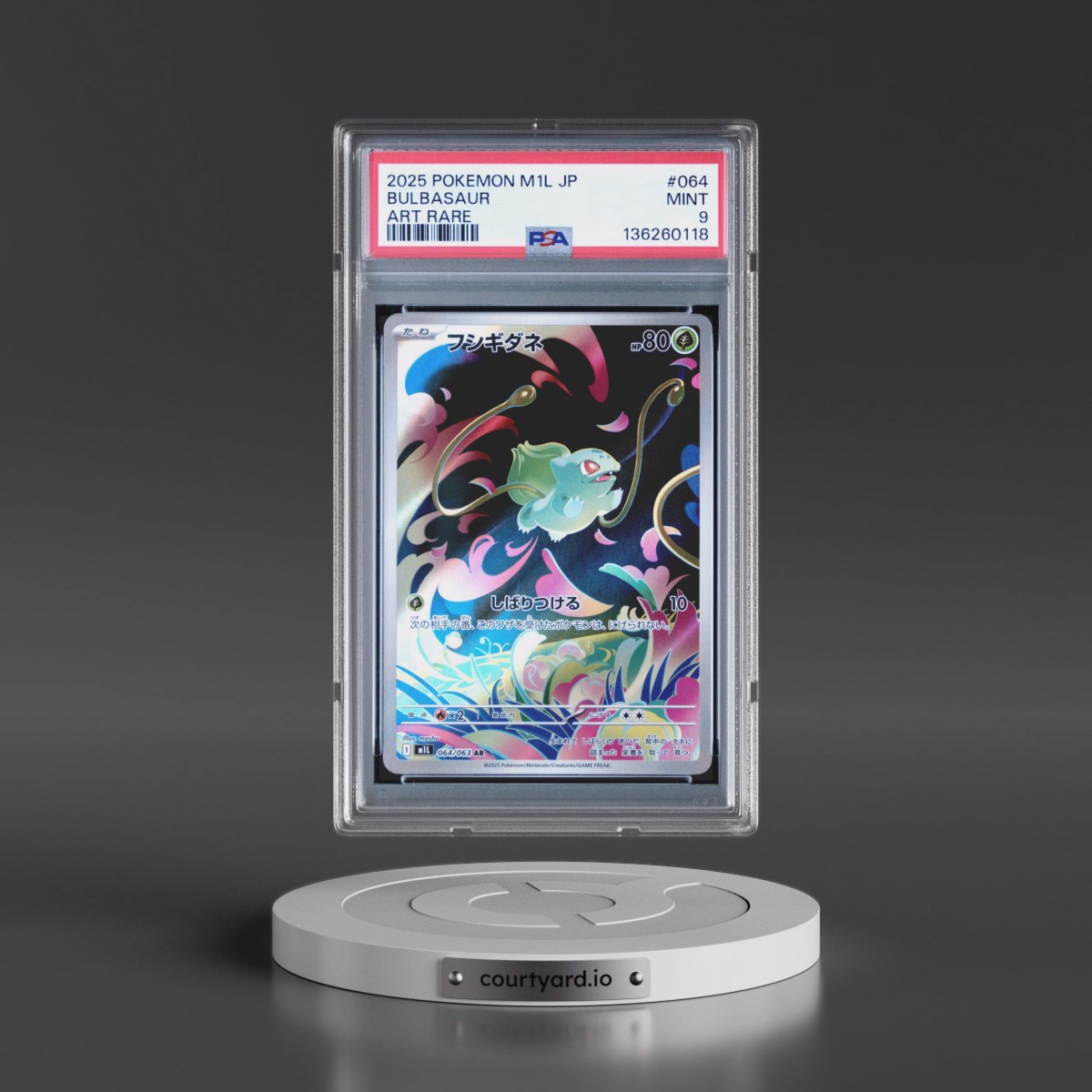 2025 Pokémon M1l-Mega Brave #064 Bulbasaur - Art Rare (PSA 9 MINT)