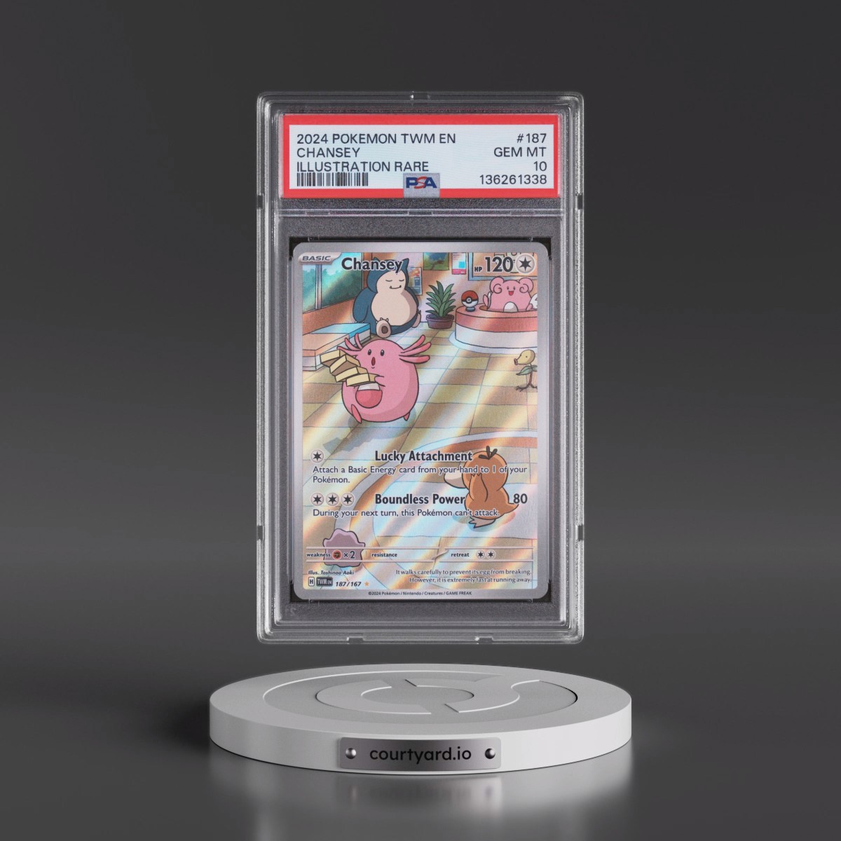 2024 Pokémon Twm EN-Twilight Masquerade #187 Chansey - Illustration Rare (PSA 10 GEM MINT)