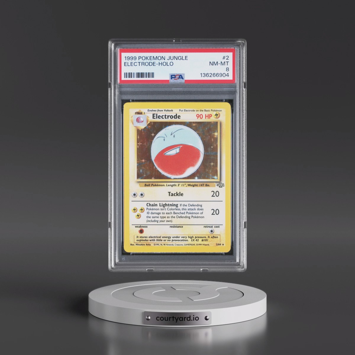 1999 Pokémon Jungle #2 Electrode - Holo (PSA 8 NM-MT)