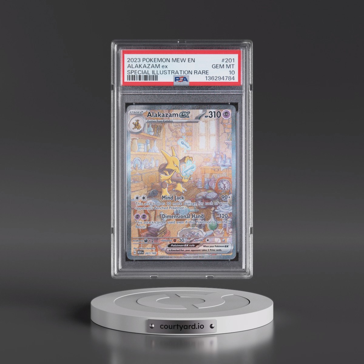 2023 Pokémon Mew EN-151 #201 Alakazam EX - Holo Special Illustration Rare (PSA 10 GEM MINT)