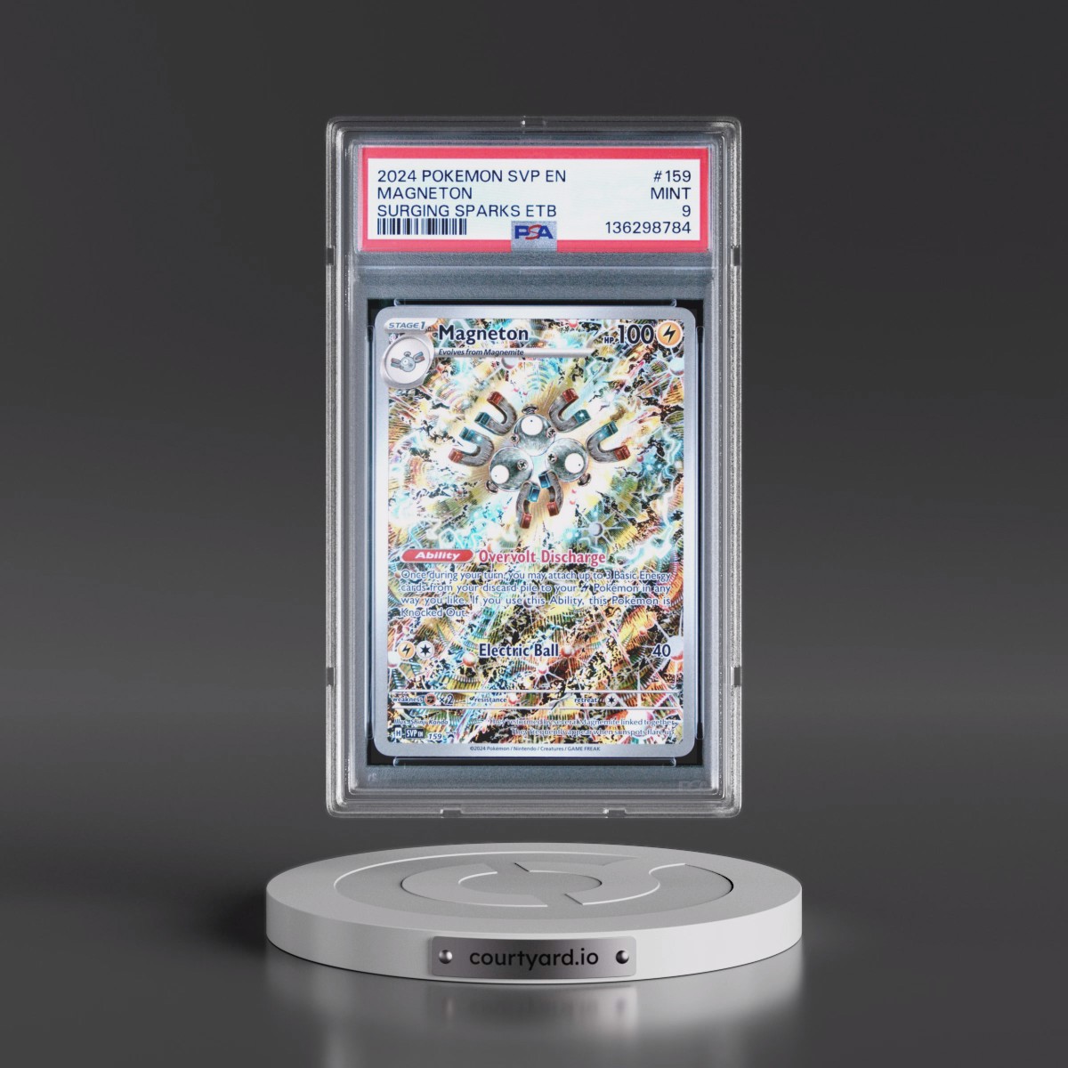 2024 Pokémon Svp EN-SV Black Star Promo #159 Magneton - Surging Sparks Elite Trainer Box (PSA 9 MINT)