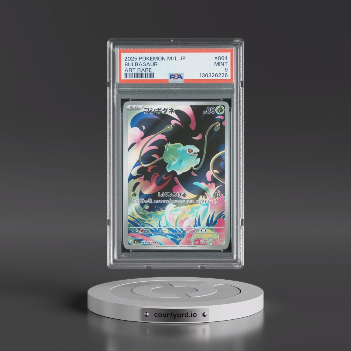 2025 Pokémon M1l-Mega Brave #064 Bulbasaur - Art Rare (PSA 9 MINT)