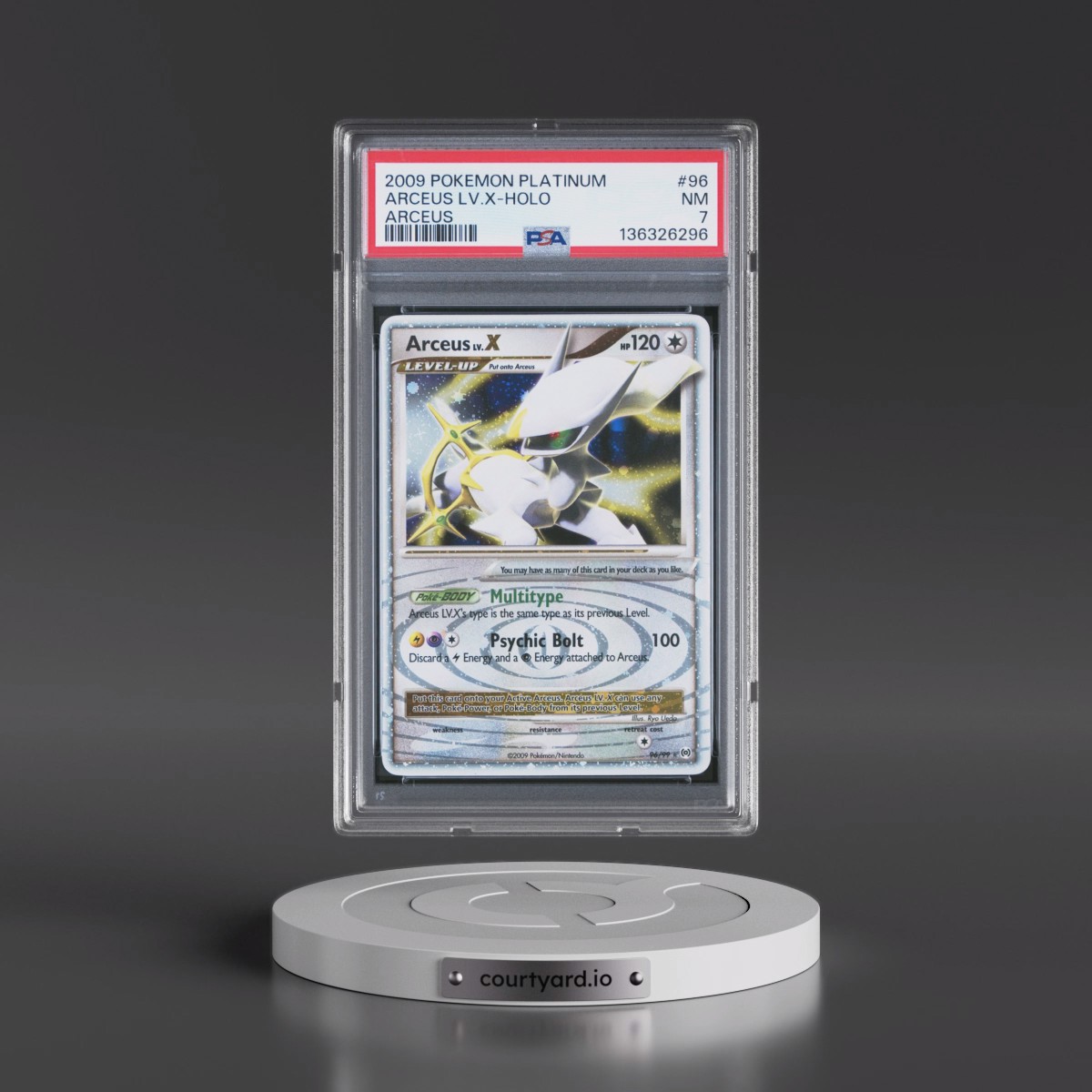2009 Pokémon Platinum Arceus #96 Arceus LV.X - Holo (PSA 7 NM)