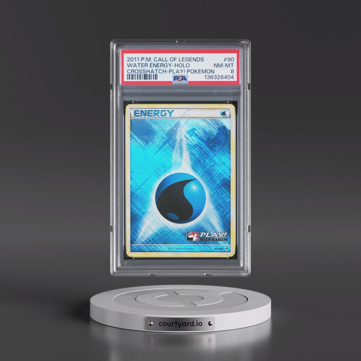 2011 Pokémon Call of Legends #90 Water Energy - Holo Crosshatch-2011 Play! Pokemon (PSA 8 NM-MT)