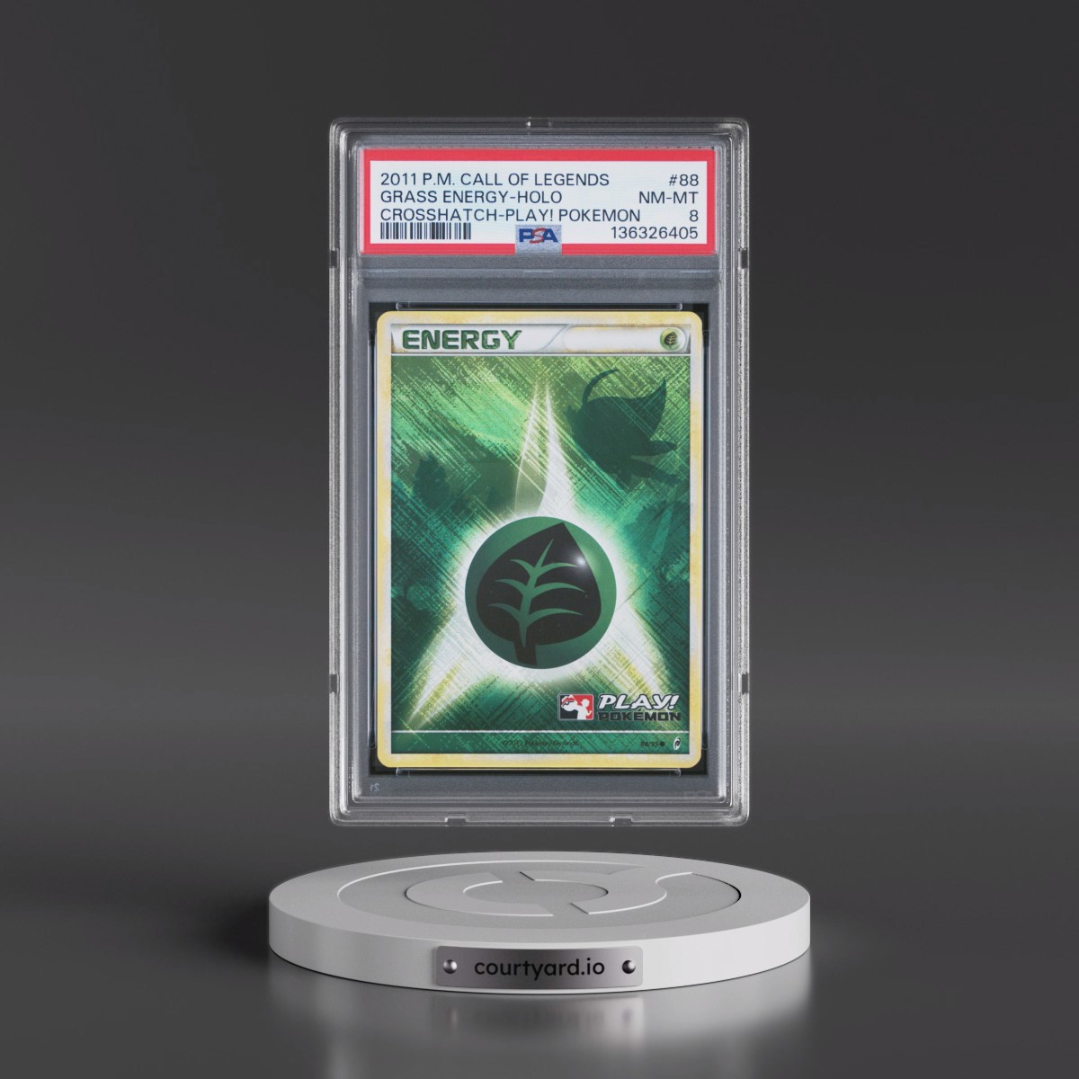2011 Pokémon Call of Legends #88 Grass Energy - Holo Crosshatch-2011 Play! Pokemon (PSA 8 NM-MT)