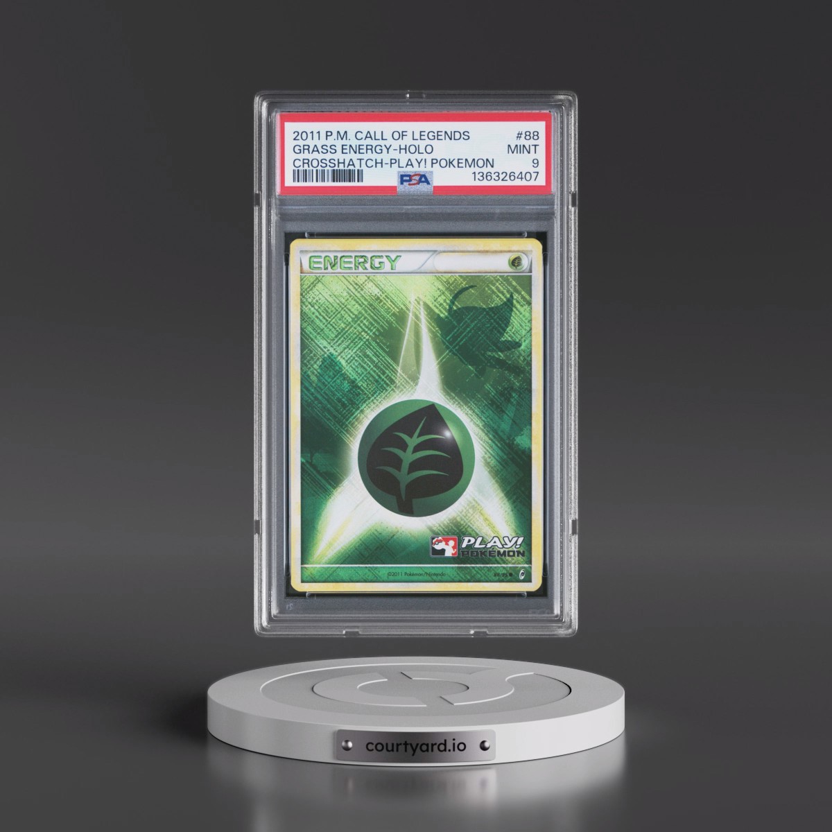 2011 Pokémon Call of Legends #88 Grass Energy - Holo Crosshatch-2011 Play! Pokemon (PSA 9 MINT)