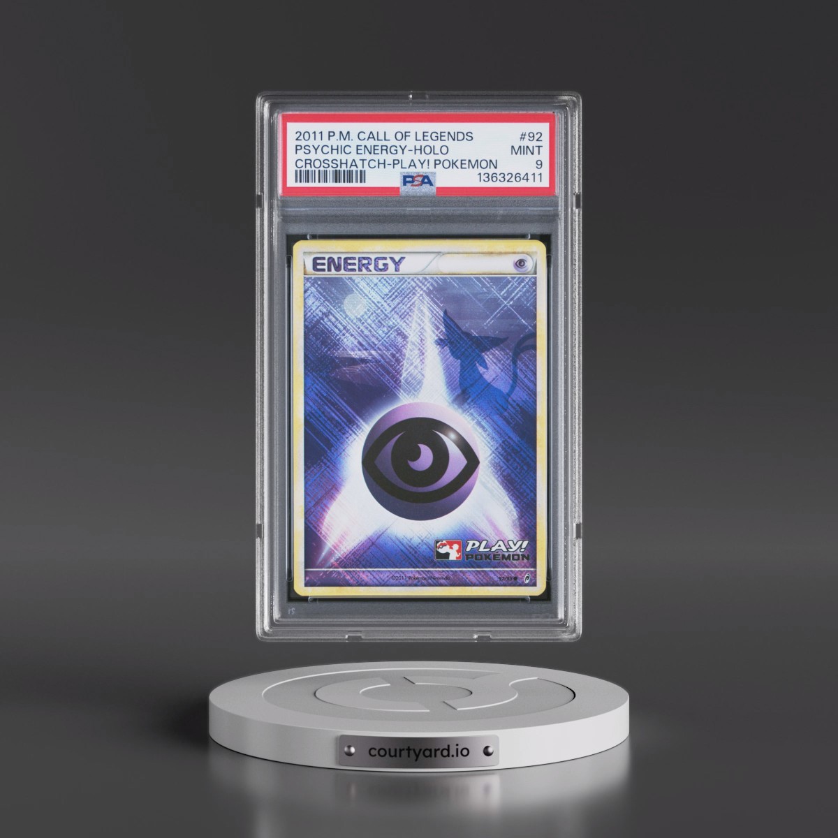 2011 Pokémon Call of Legends #92 Psychic Energy - Holo Crosshatch-2011 Play! Pokemon (PSA 9 MINT)