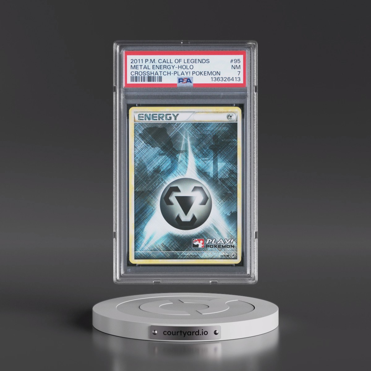 2011 Pokémon Call of Legends #95 Metal Energy - Holo Crosshatch-2011 Play! Pokemon (PSA 7 NM)