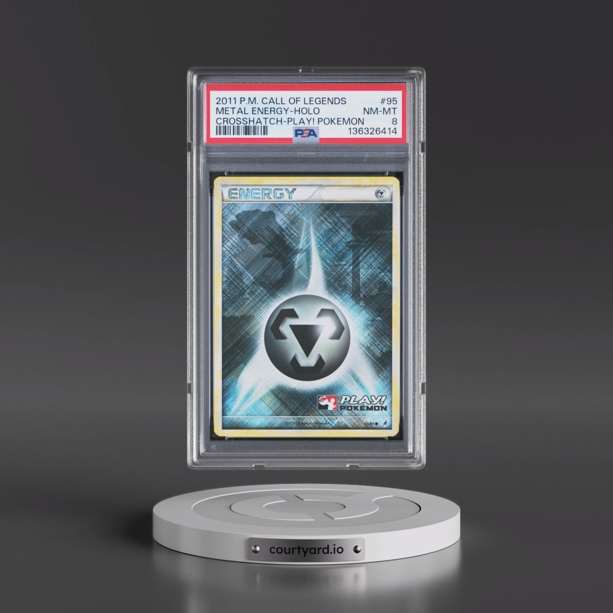 2011 Pokémon Call of Legends #95 Metal Energy - Holo Crosshatch-2011 Play! Pokemon (PSA 8 NM-MT)