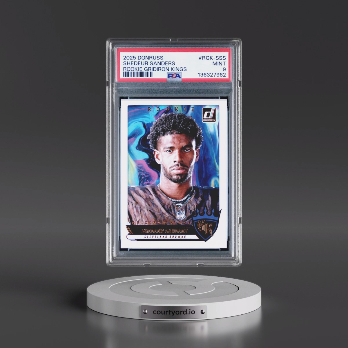 2025 Panini Donruss Rookie Gridiron Kings #RGK-SSS Shedeur Sanders (PSA 9 MINT)
