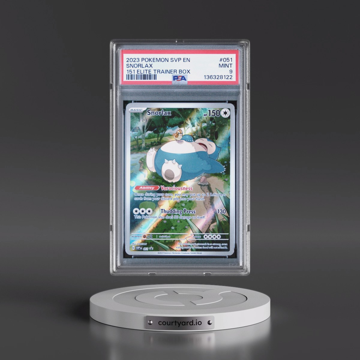 2023 Pokémon Svp EN-SV Black Star Promo #051 Snorlax - 151 Elite Trainer Box (PSA 9 MINT)