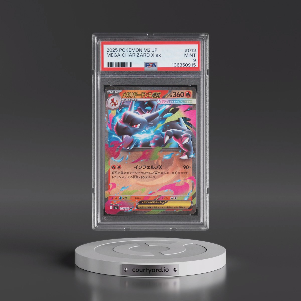 2025 Pokémon M2-Inferno X #013 Mega Charizard X EX - Holo (PSA 9 MINT)