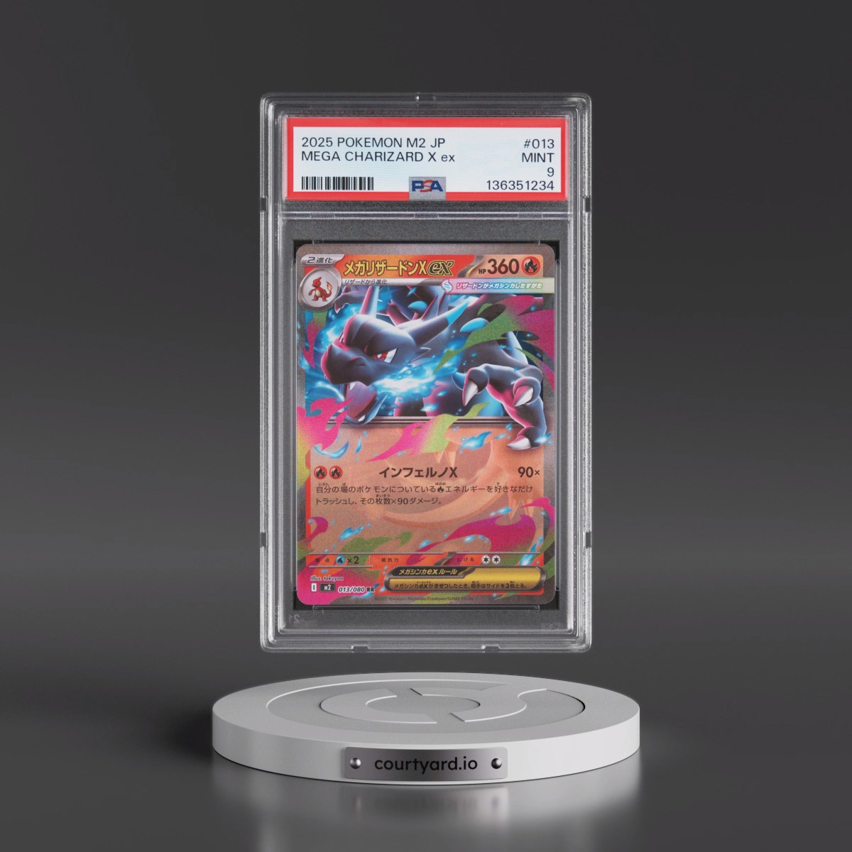 2025 Pokémon M2-Inferno X #013 Mega Charizard X EX - Holo (PSA 9 MINT)