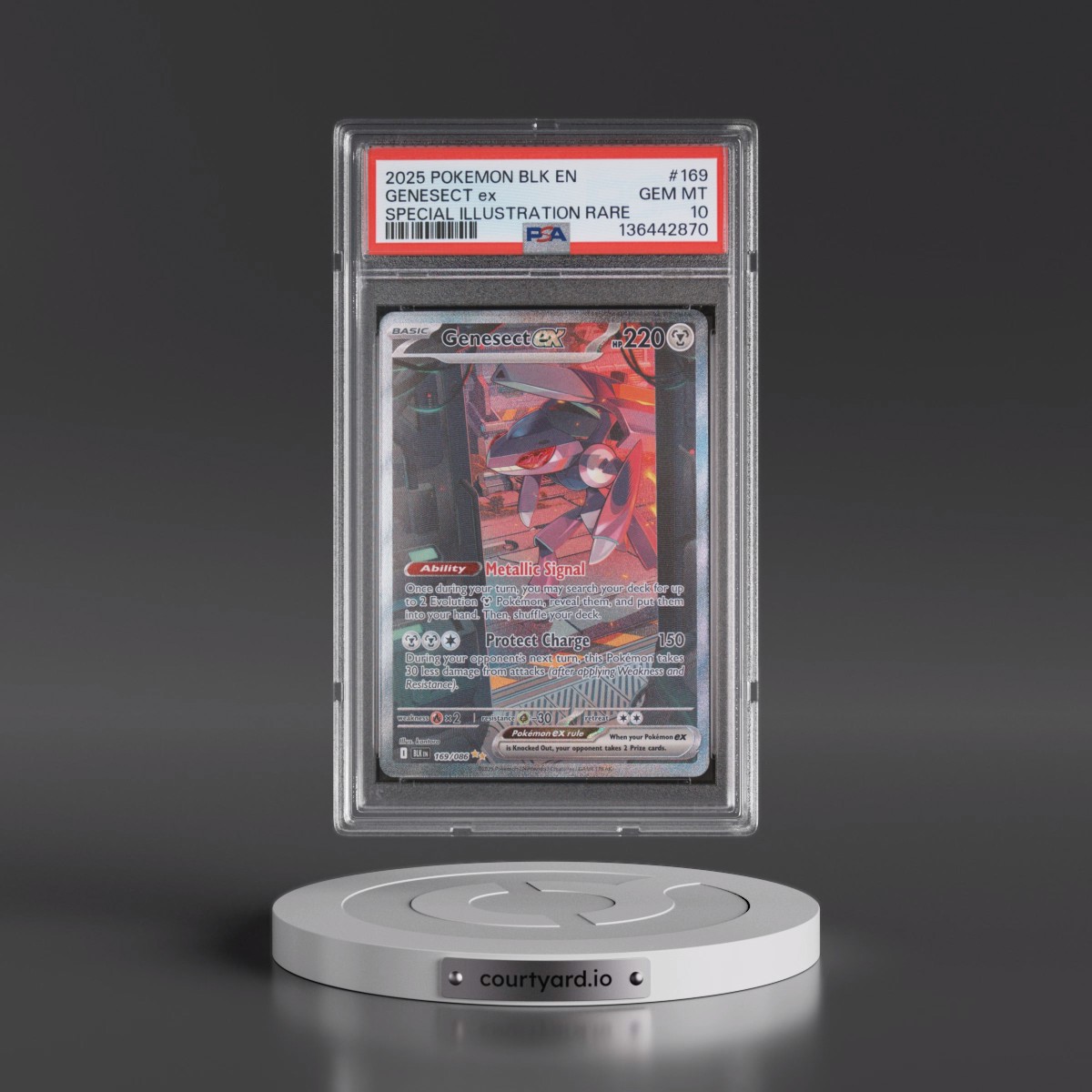 2025 Pokémon Blk EN-Black Bolt #169 Genesect EX - Holo Special Illustration Rare (PSA 10 GEM MINT)