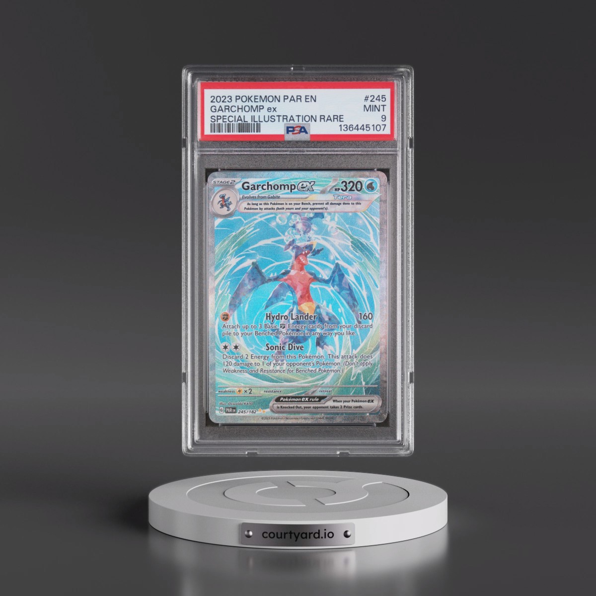 2023 Pokémon Par EN-Paradox Rift #245 Garchomp EX - Holo Special Illustration Rare (PSA 9 MINT)