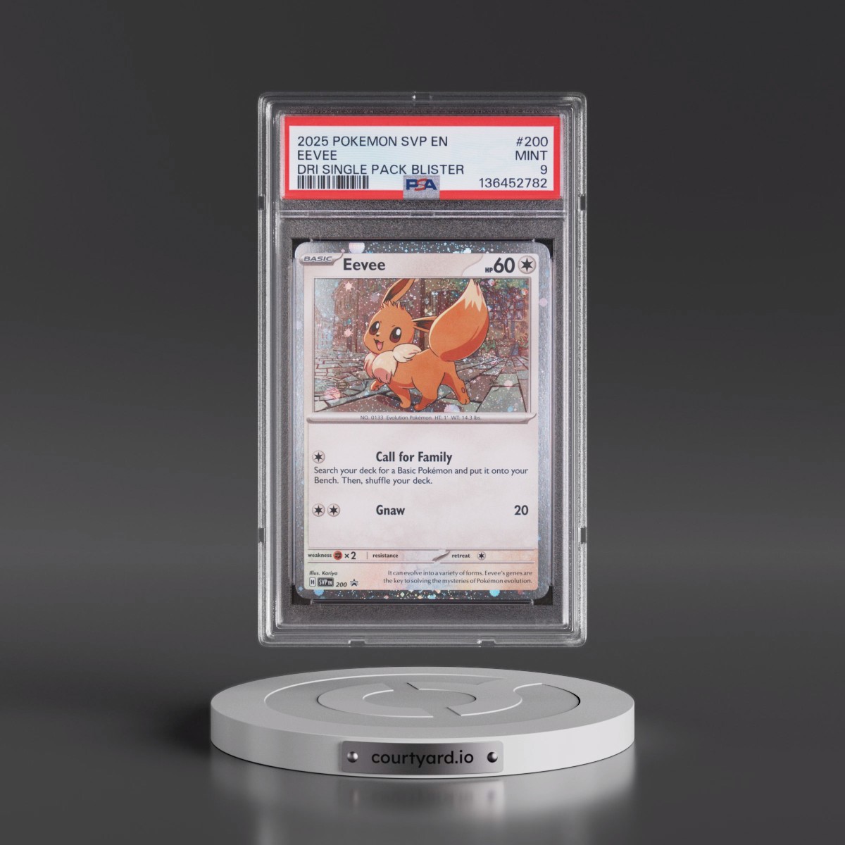 2025 Pokémon Svp EN-SV Black Star Promo #200 Eevee - Destined Rivals Single Pack Blister (PSA 9 MINT)