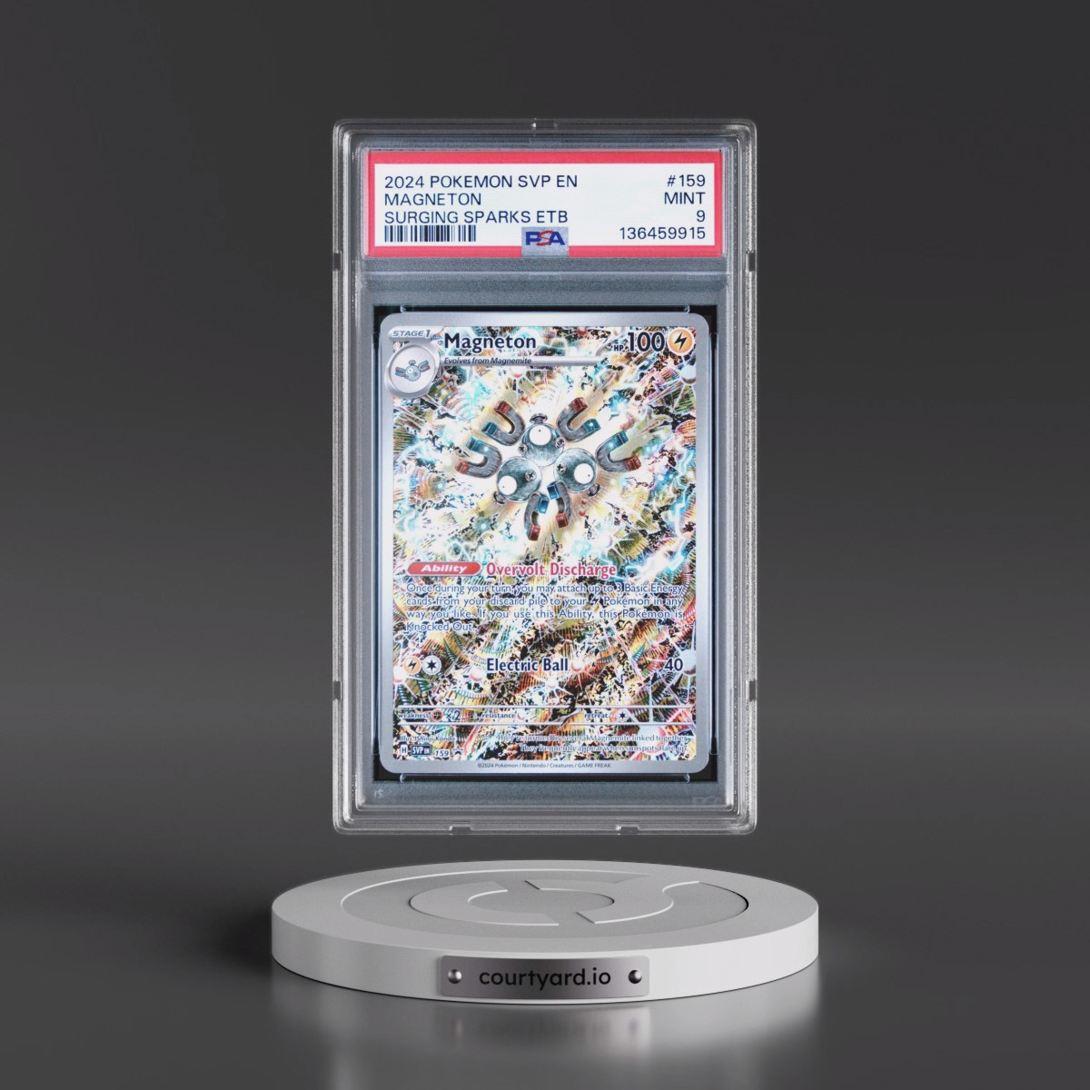 2024 Pokémon Svp EN-SV Black Star Promo #159 Magneton - Surging Sparks Elite Trainer Box (PSA 9 MINT)