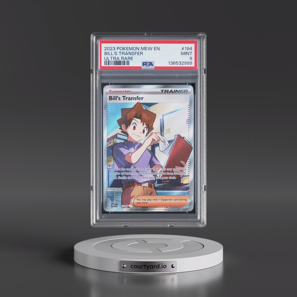 2023 Pokémon Mew EN-151 #194 Bill's Transfer - Ultra Rare (PSA 9 MINT)