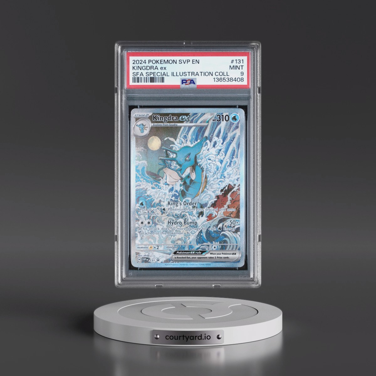 2024 Pokémon Svp EN-SV Black Star Promo Kingdra EX - Holo Shrouded Fable Special Illustration Collection #131 PSA 9