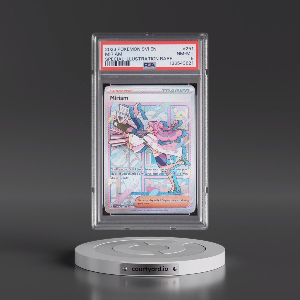2023 Pokémon Svi EN-Scarlet & Violet #251 Miriam - Special Illustration Rare (PSA 8 NM-MT)