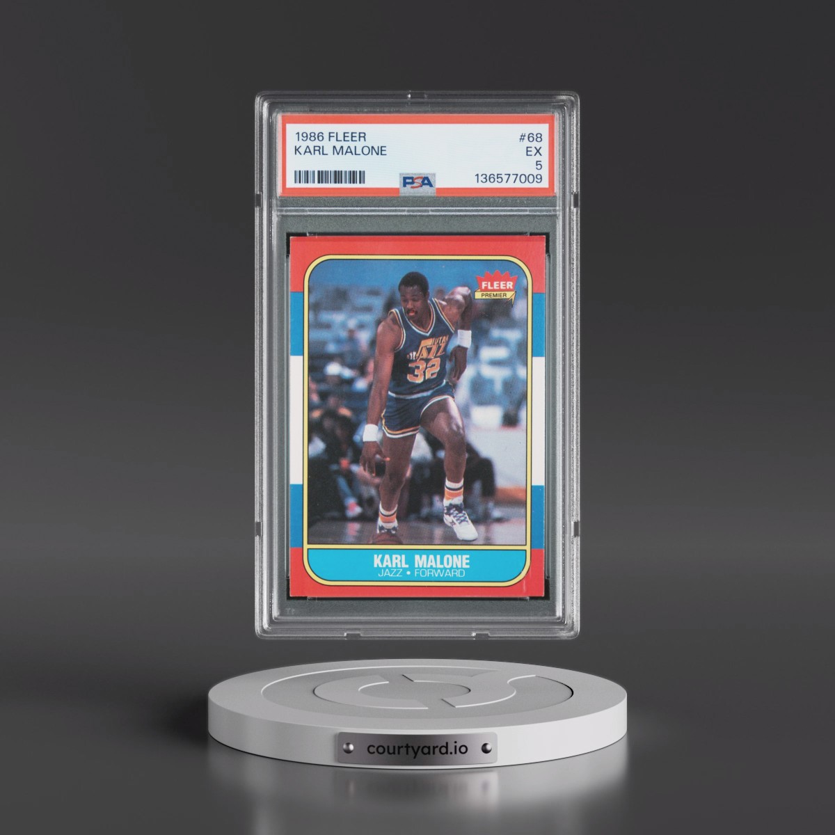1986 Fleer #68 Karl Malone (PSA 5 EX)