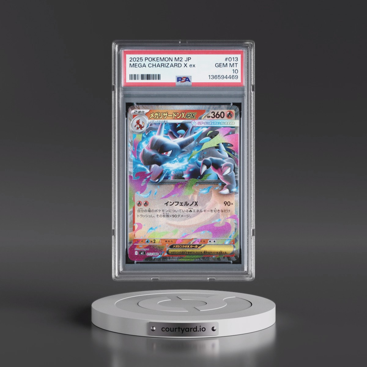 2025 Pokémon M2-Inferno X #013 Mega Charizard X EX - Holo (PSA 10 GEM MINT)