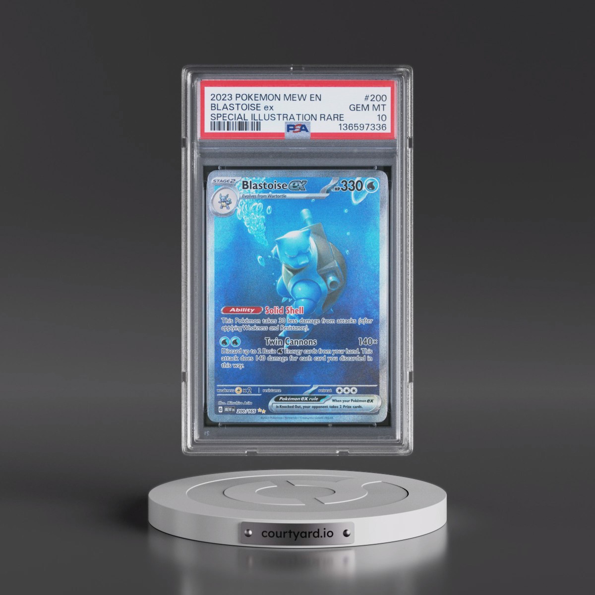 2023 Pokémon Mew EN-151 #200 Blastoise EX - Holo Special Illustration Rare (PSA 10 GEM MINT)