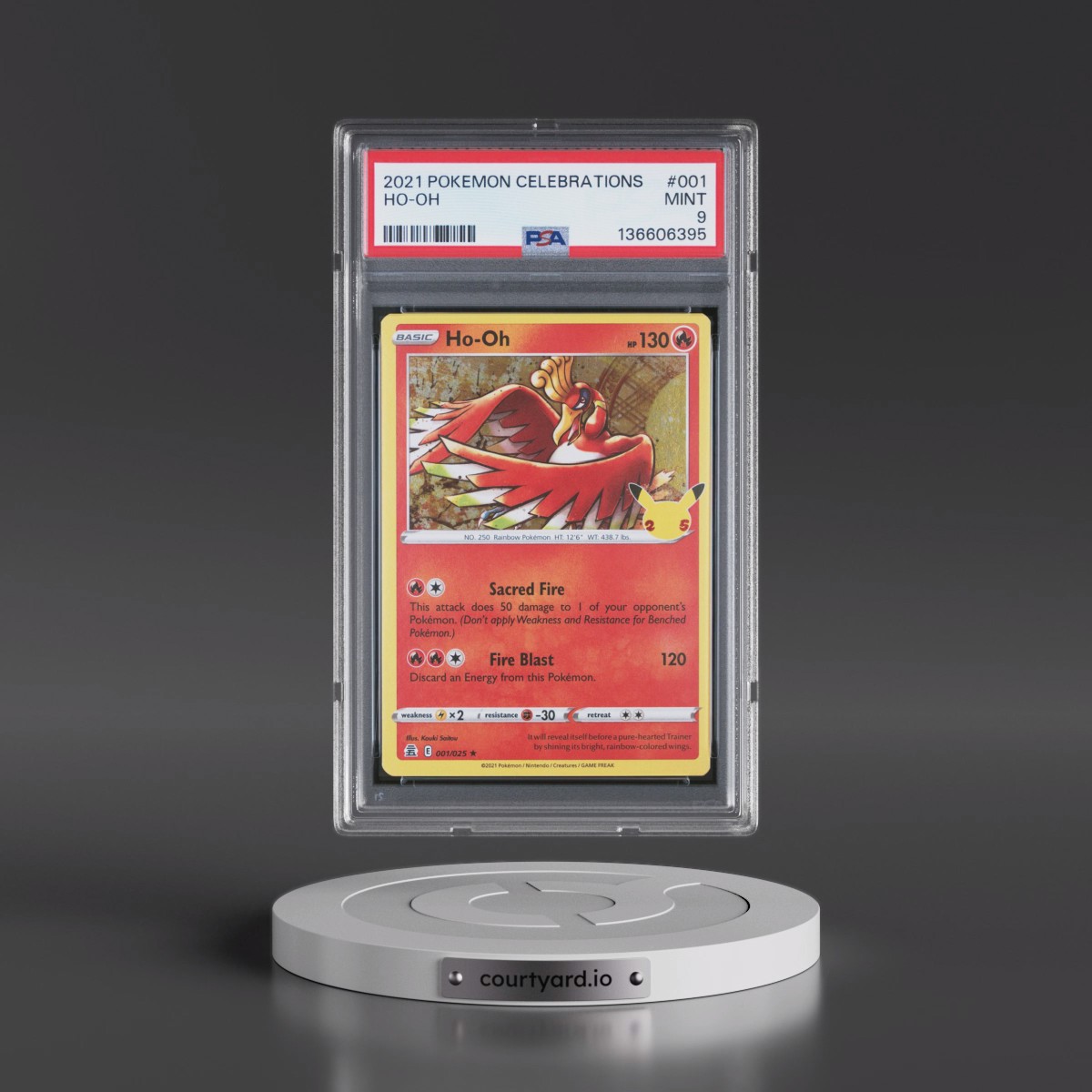 2021 Pokémon Celebrations #001 HO-Oh (PSA 9 MINT)