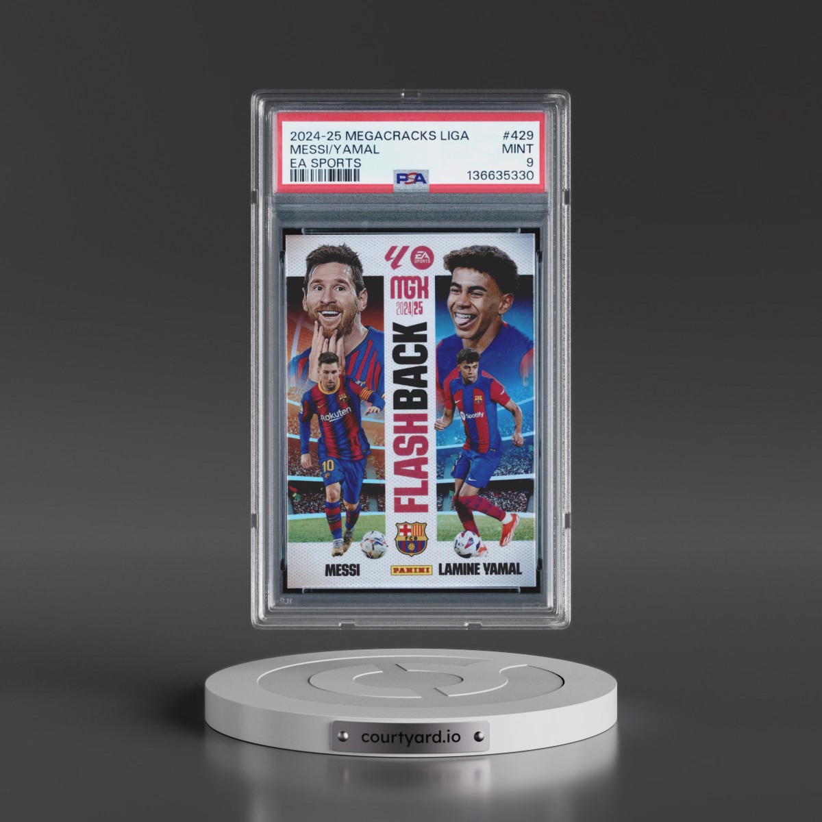 2024 Panini Megacracks Mgk Laliga EA Sports #429 Lamine Yamal/Lionel Messi (PSA 9 MINT)