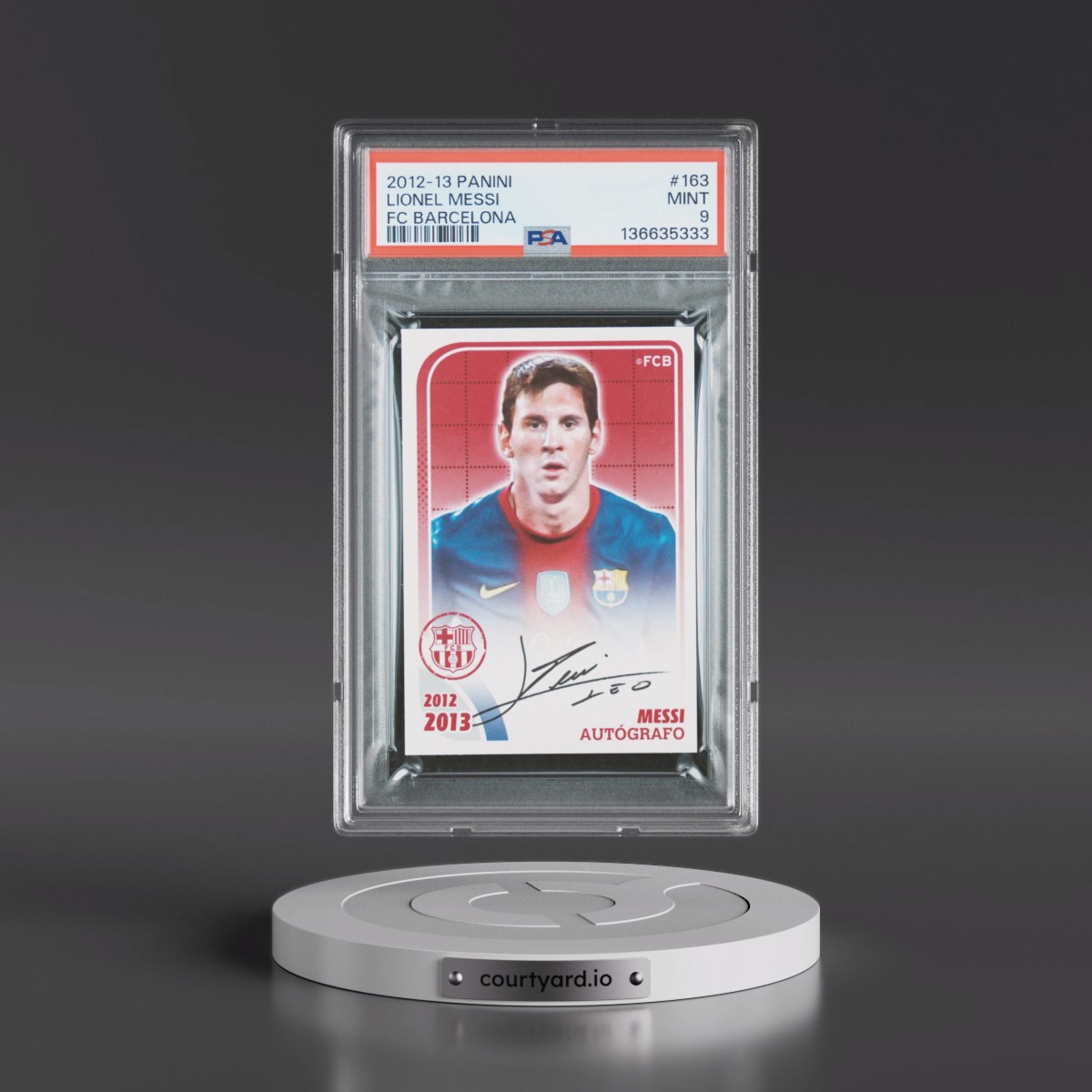 2012 Panini FC Barcelona Lionel Messi #163 PSA 9