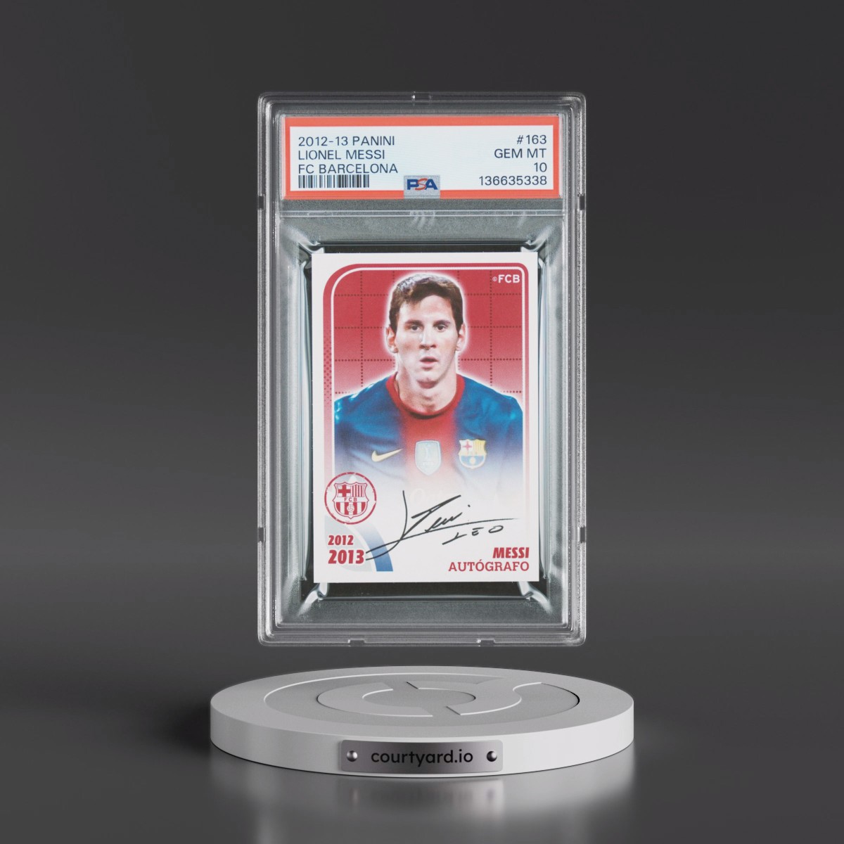 2012 Panini FC Barcelona #163 Lionel Messi (PSA 10 GEM MINT)