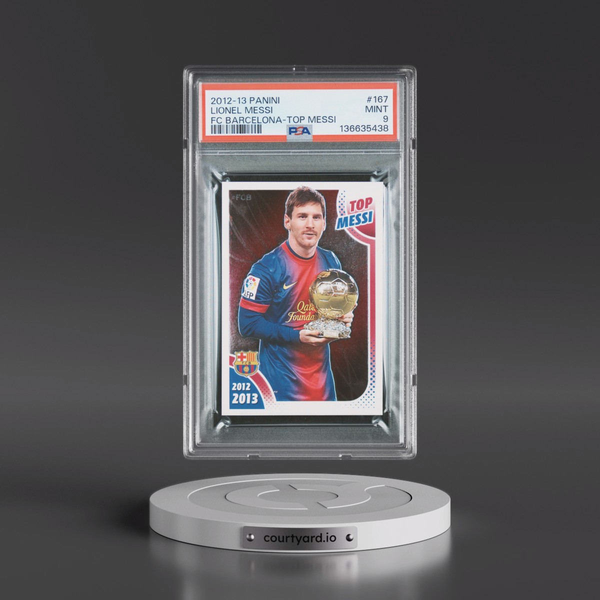 2012 Panini FC Barcelona #167 Lionel Messi (PSA 9 MINT)
