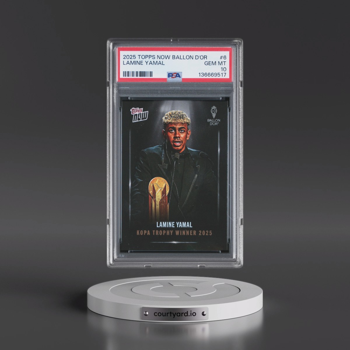 2025 Topps Now Ballon D'or #6 Lamine Yamal (PSA 10 GEM MINT)