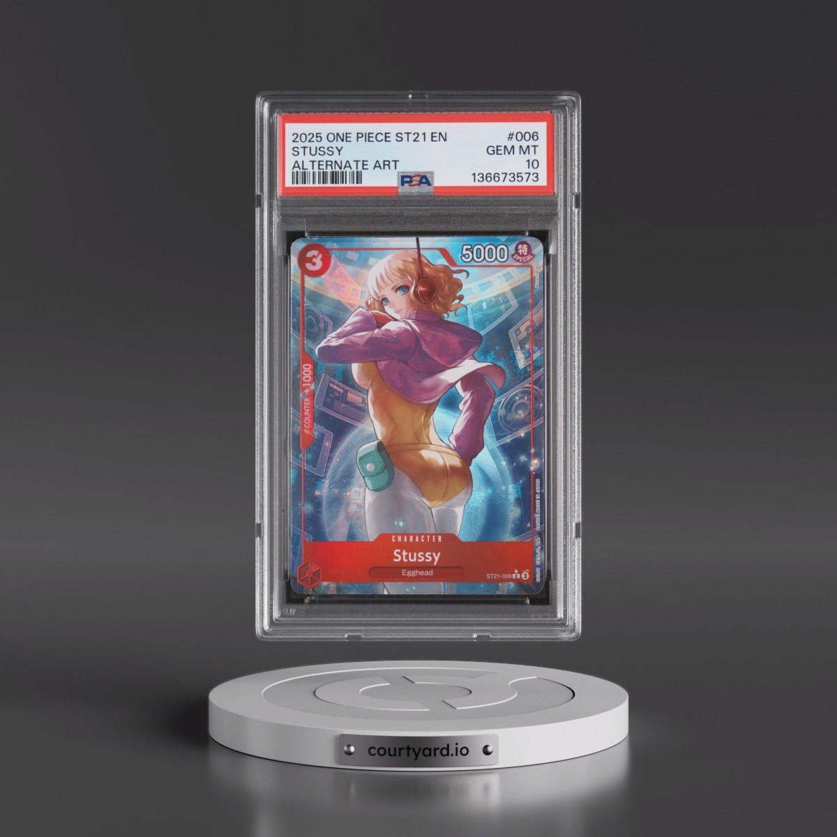 2025 One Piece Starter Deck ST21-EX Gear 5 #006 Stussy - Alternate Art (PSA 10 GEM MINT)