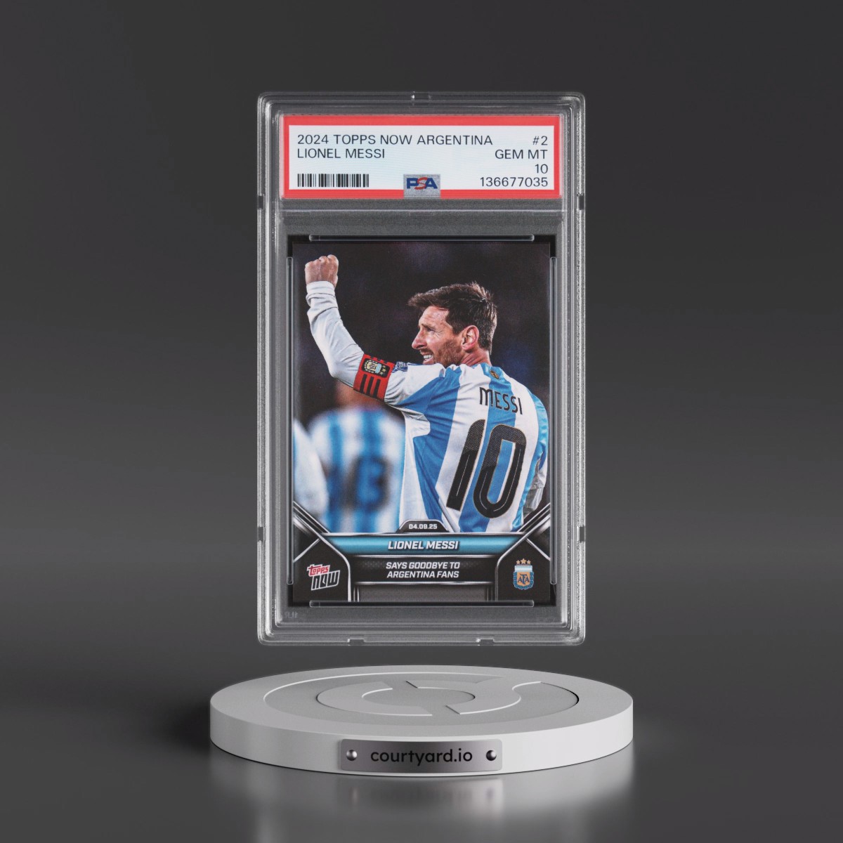 2024 Topps Now Argentina #2 Lionel Messi (PSA 10 GEM MINT)