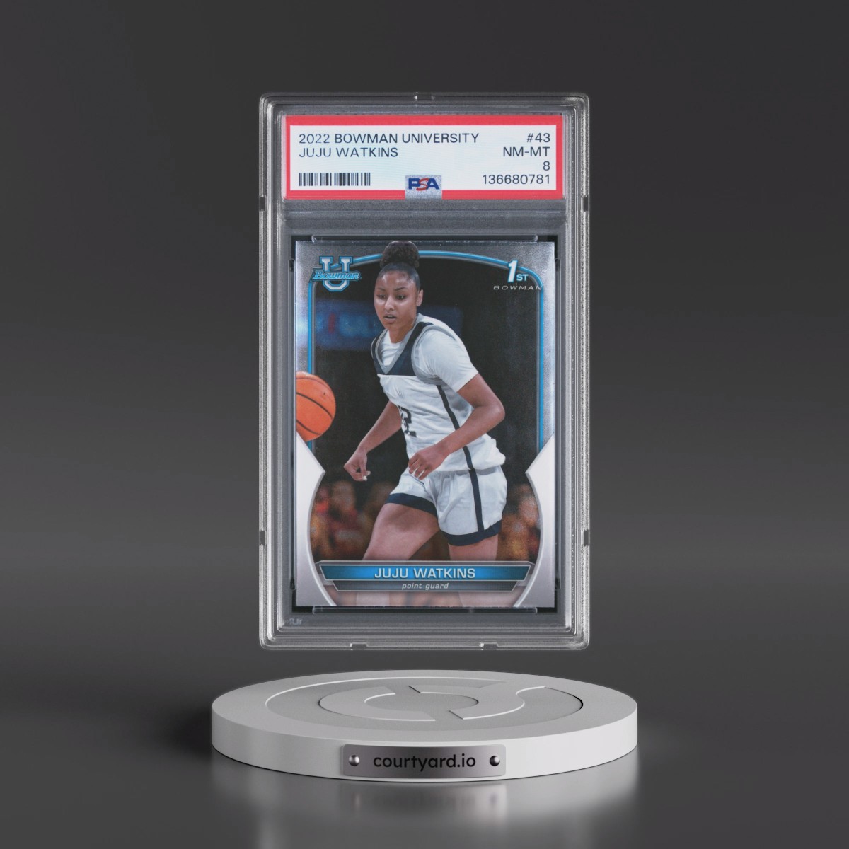 2022 Bowman Chrome University #43 Juju Watkins (PSA 8 NM-MT)