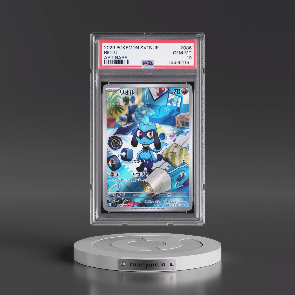 2023 Pokémon Sv1s-Scarlet EX #086 Riolu - Art Rare (PSA 10 GEM MINT)