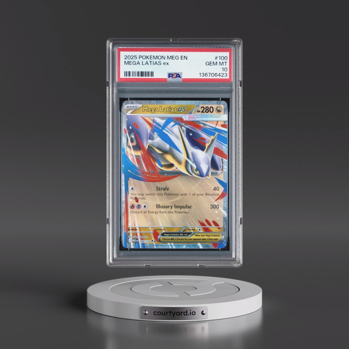 2025 Pokémon Meg EN-Mega Evolution #100 Mega Latias EX - Holo (PSA 10 GEM MINT)