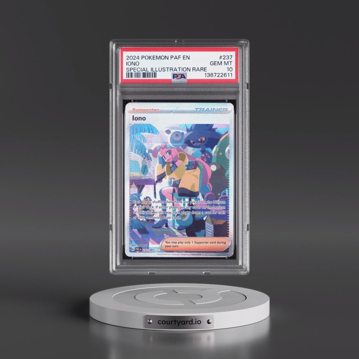 2024 Pokémon Paf EN-Paldean Fates #237 Iono - Special Illustration Rare (PSA 10 GEM MINT)