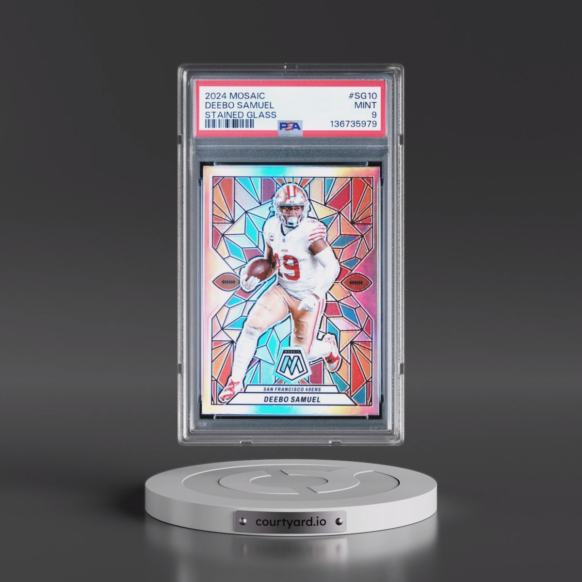 2024 Panini Mosaic Stained Glass #SG10 Deebo Samuel (PSA 9 MINT)