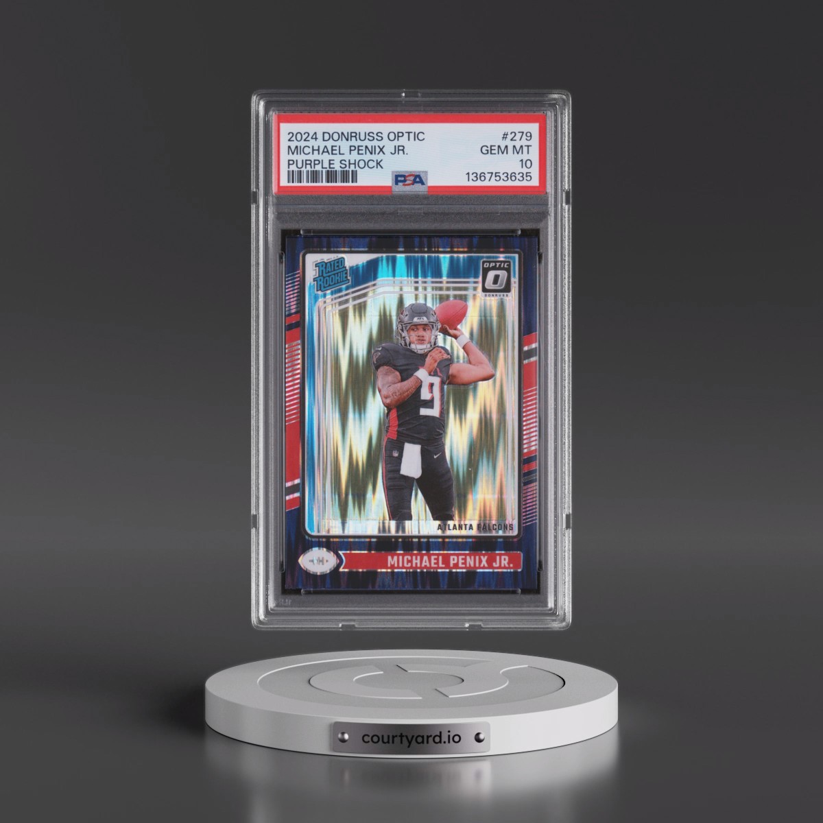 2024 Panini Donruss Optic Michael Penix Jr. - Purple Shock #279 PSA 10