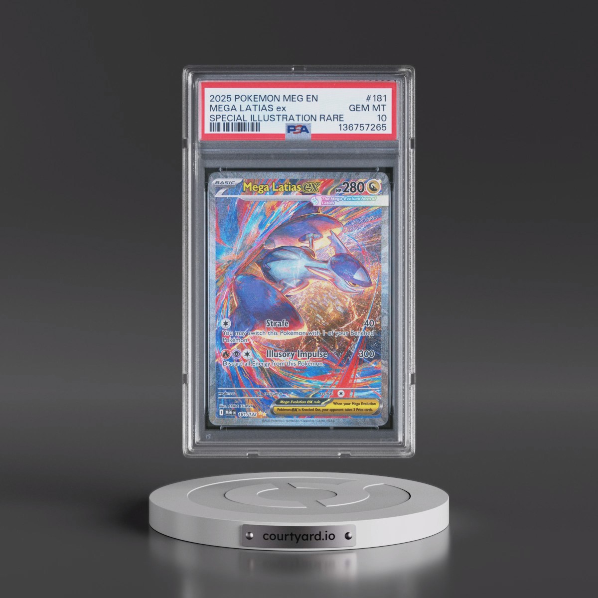 2025 Pokémon Meg EN-Mega Evolution #181 Mega Latias EX - Holo Special Illustration Rare (PSA 10 GEM MINT)