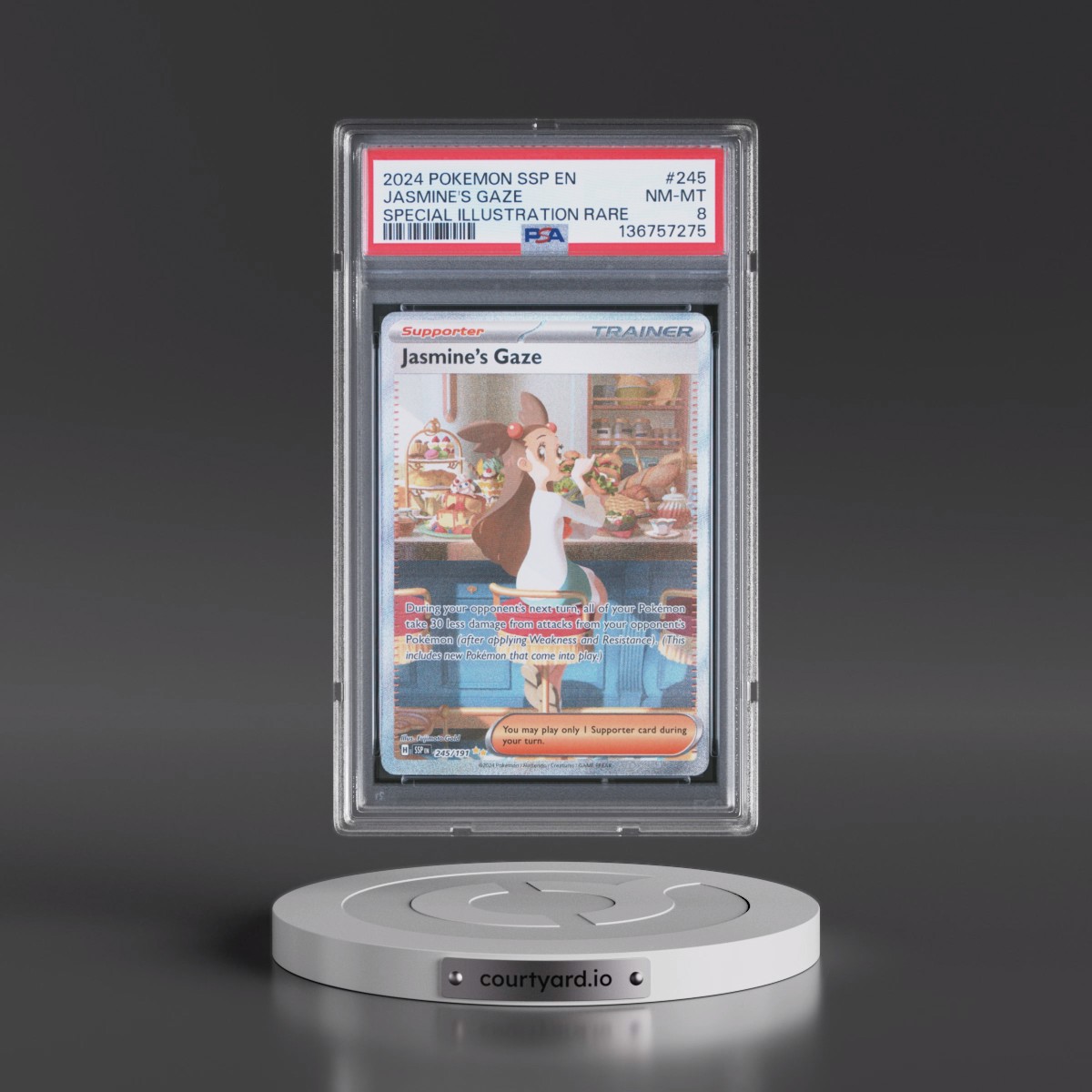 2024 Pokémon Ssp EN-Surging Sparks #245 Jasmine's Gaze - Special Illustration Rare (PSA 8 NM-MT)