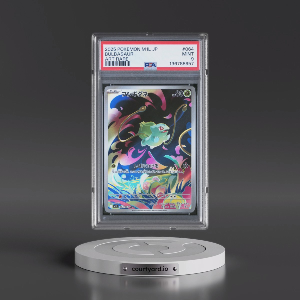 2025 Pokémon M1l-Mega Brave #064 Bulbasaur - Art Rare (PSA 9 MINT)