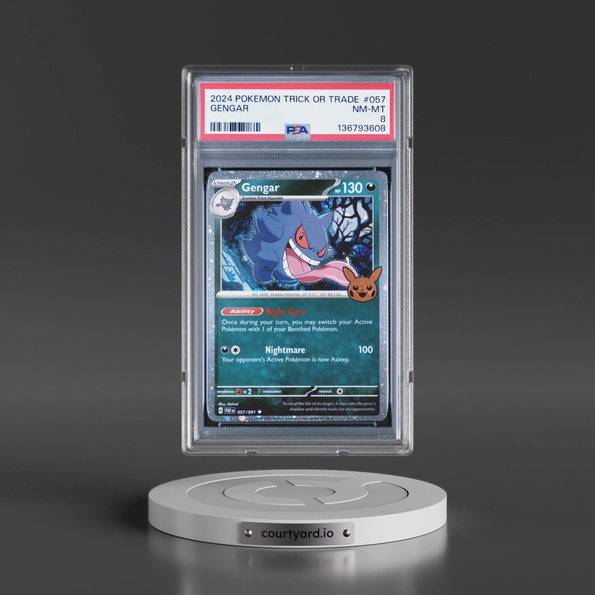 2024 Pokémon Trick or Trade #057 Gengar (PSA 8 NM-MT)
