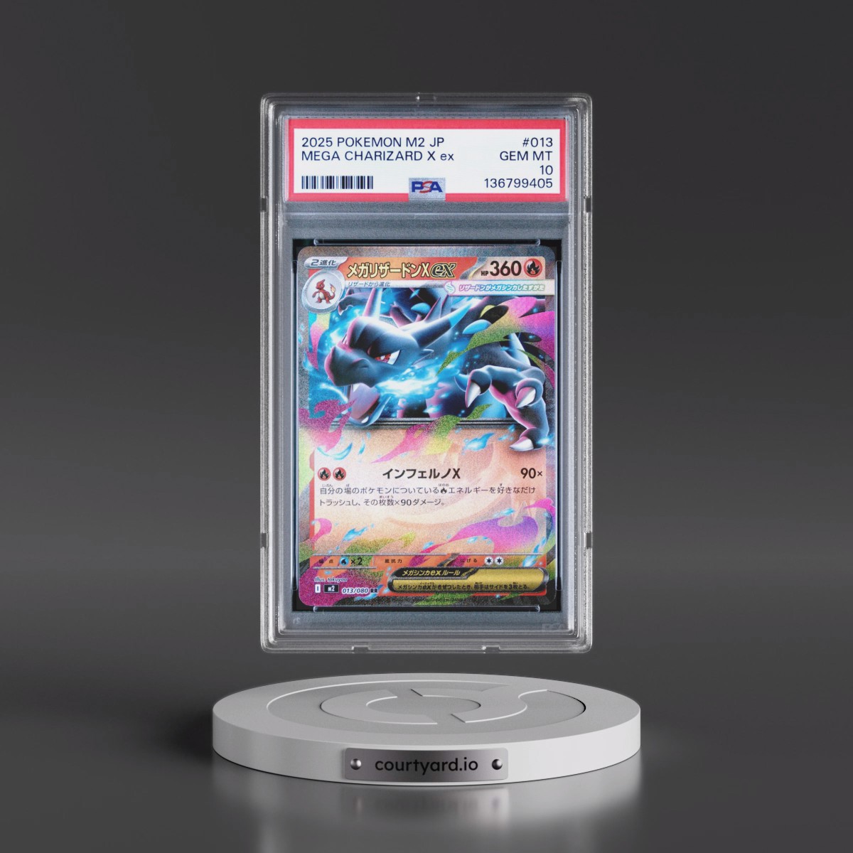 2025 Pokémon M2-Inferno X #013 Mega Charizard X EX - Holo (PSA 10 GEM MINT)