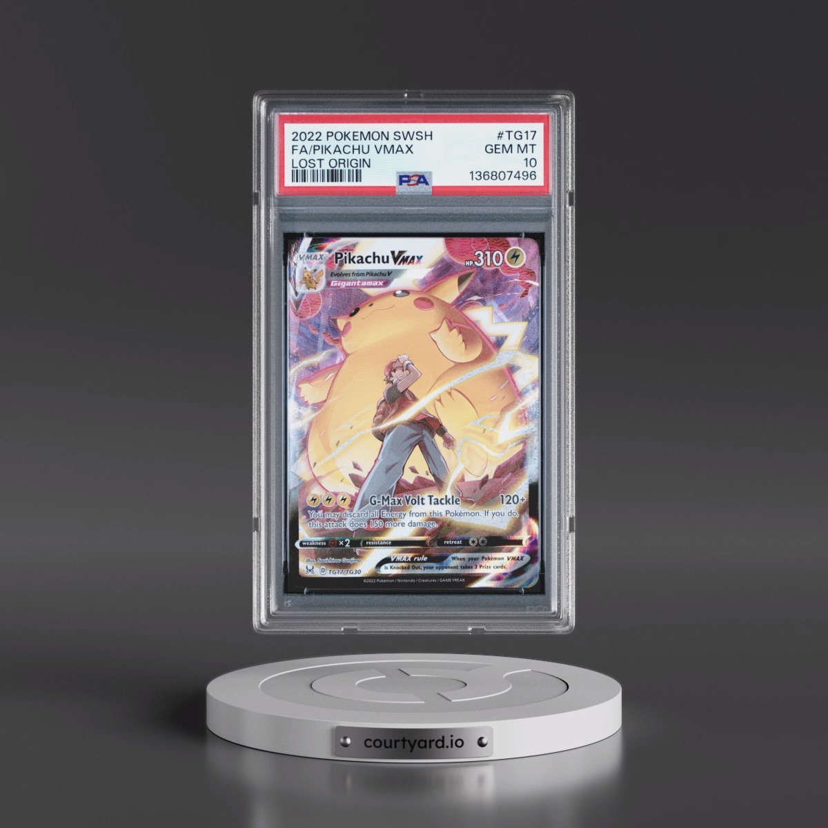 2022 Pokémon Sword & Shield Lost Origin #TG17 Pikachu Vmax - Full Art (PSA 10 GEM MINT)