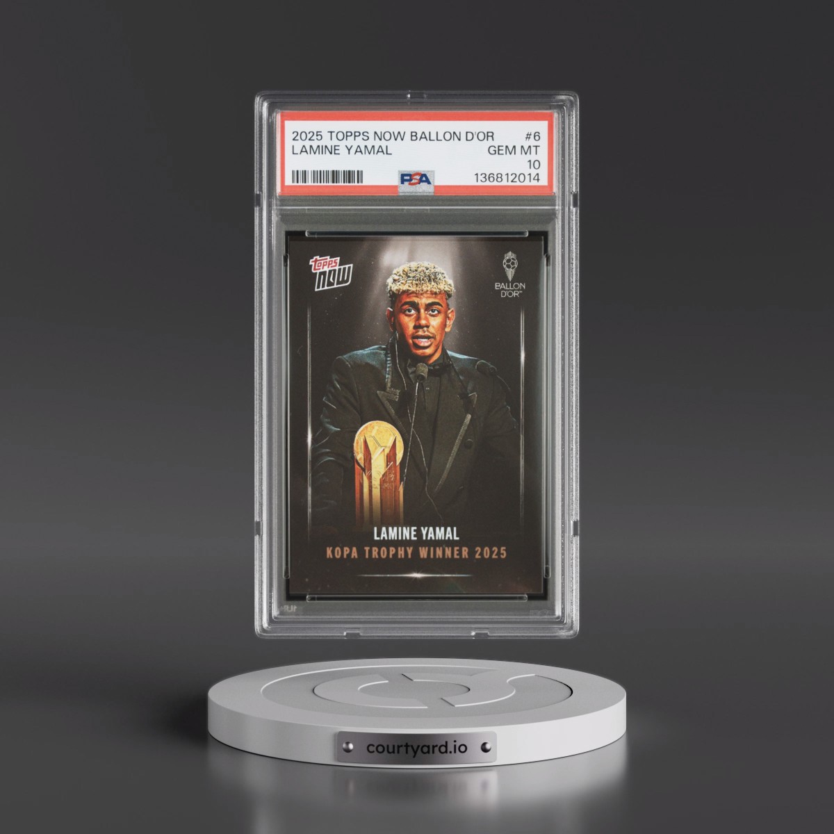 2025 Topps Now Ballon D'or #6 Lamine Yamal (PSA 10 GEM MINT)