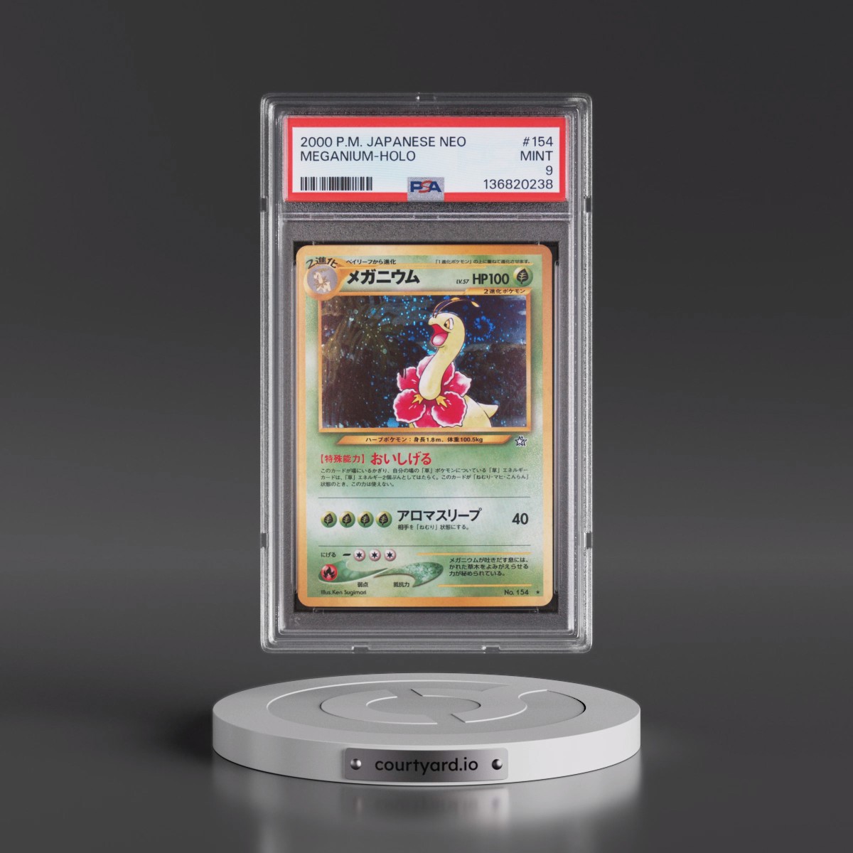 2000 Pokémon Neo #154 Meganium - Holo (PSA 9 MINT)
